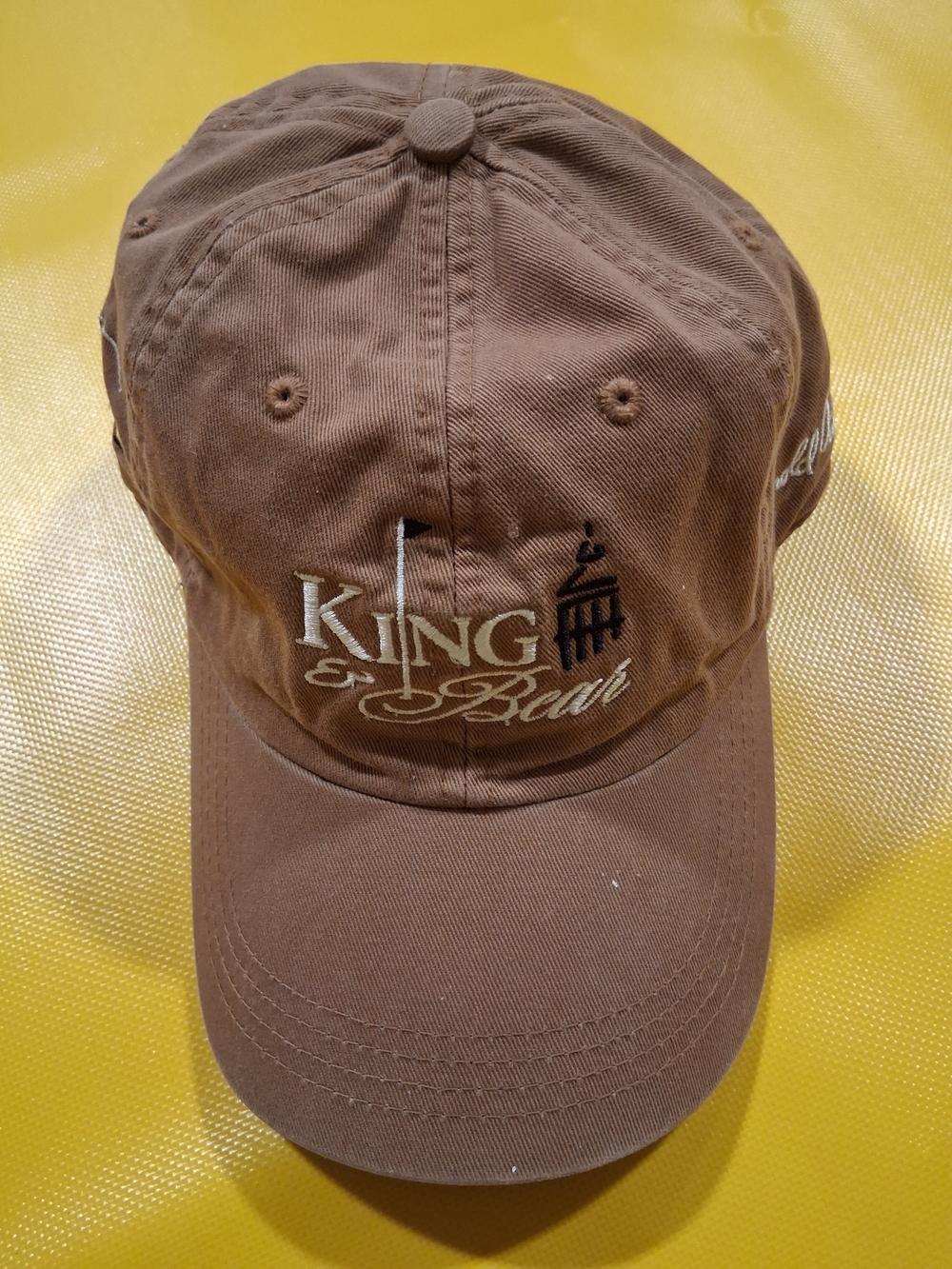Arnold Palmer King & Bear Classic Brown Men's Baseball Cap Embroidered